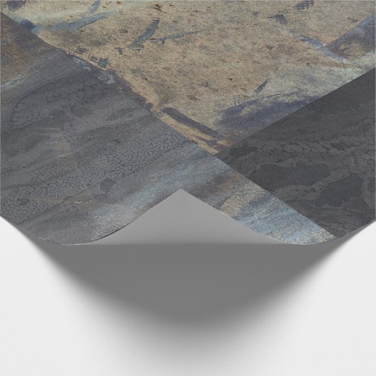 Grungy Abstract Slate Design Cadeaupapier (Hoek)
