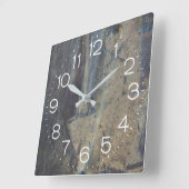 Grungy Abstract Slate Design Vierkante Klok (Hoek)