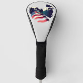 Grungy American Flag Bald Eagle Golfheadcover (Voorkant)