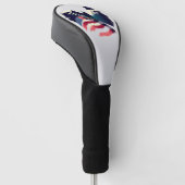 Grungy American Flag Bald Eagle Golfheadcover (Schuin)