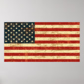 Grungy American FLag Poster (Voorkant)