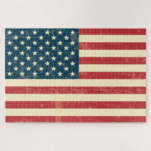 Grungy American Flag VS Legpuzzel (Horizontaal)