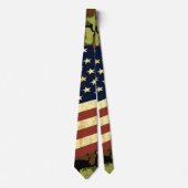 Grungy Amerikaanse vlag Camo Stropdas (Voorkant)