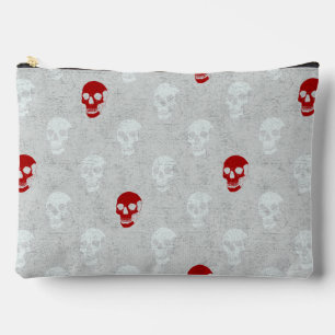 Grungy Anatomische Schedel Polkadots rood wit Etui