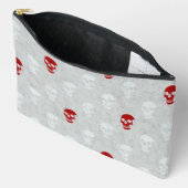 Grungy Anatomische Schedel Polkadots rood wit Etui (Open)