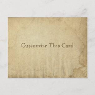 Grungy Antiek gekleurd blanco papier - Rustige DIY Briefkaart