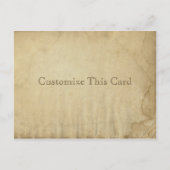 Grungy Antiek Gevlekt Blank Papier - Rustieke DIY Briefkaart (Voorkant)