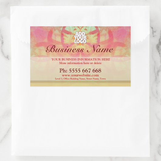 Grungy Art Abstact met Logo Stickers (Tas)