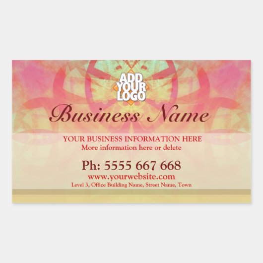 Grungy Art Abstact met Logo Stickers (Voorkant)