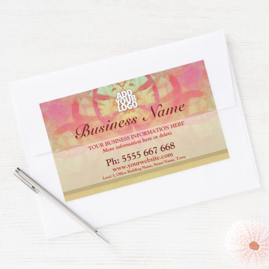 Grungy Art Abstact met Logo Stickers (Envelop)