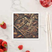 Grungy Autumnal Muddy Leaves & Twigs Decoupage Servet (Insitu)