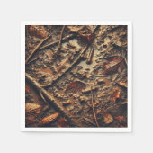 Grungy Autumnal Muddy Leaves & Twigs Decoupage Servet (Voorkant)