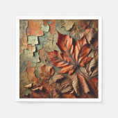 Grungy Autumnal Rusty Peeling Paint Decoupage Servet (Voorkant)