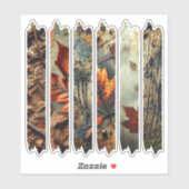 Grungy Autumnal Washi Tape Scrapbook Stickers (Vel)