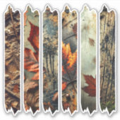 Grungy Autumnal Washi Tape Scrapbook Stickers (Voorkant)