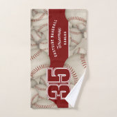 Grungy Baseballs Softballs atleet en teamnaam Bad Handdoek (Handdoek)