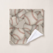 Grungy Baseballs Softballs atleet en teamnaam Bad Handdoek (Wasdoekje)