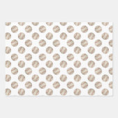 Grungy Baseballs Softballs Coördinerende Set van 3 Inpakpapier Vel (Voorkant 3)