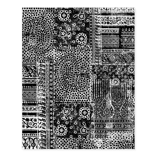 Grungy batik decoratieve textuur rubberen stempel (Afrduk)