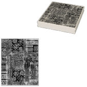 Grungy batik decoratieve textuur rubberen stempel (Gestempeld)