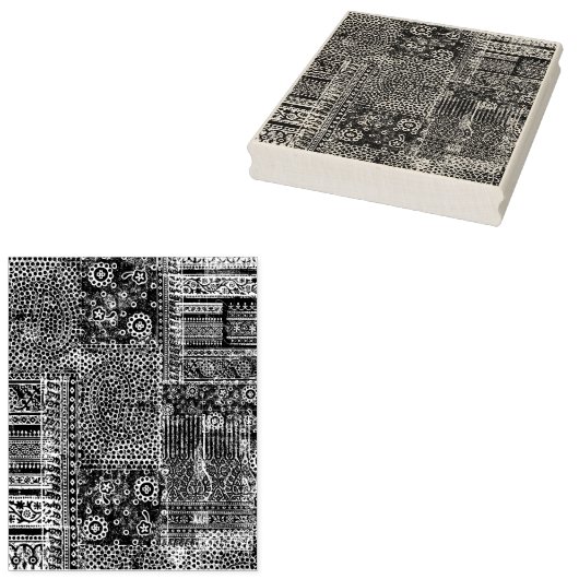 Grungy batik decoratieve textuur rubberen stempel (Gestempeld)