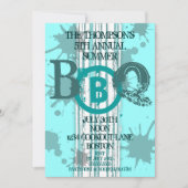 Grungy BBQ Moderne Uitnodiging (Voorkant)