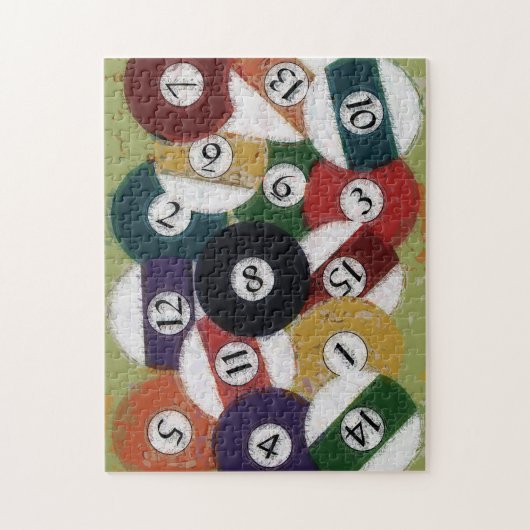 GRUNGY BILLIARDS BALLS LEGPUZZEL (Verticaal)