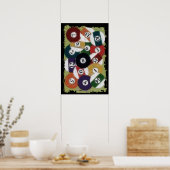 GRUNGY BILLIARDS BALLS POSTER (Keuken)