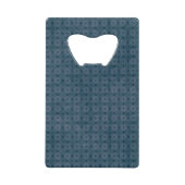 Grungy Blue Diamond Pattern Creditkaart Flessenopener (Voorkant)