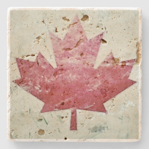 Grungy Canada Canadees Onderzetter van Maple Leaf 