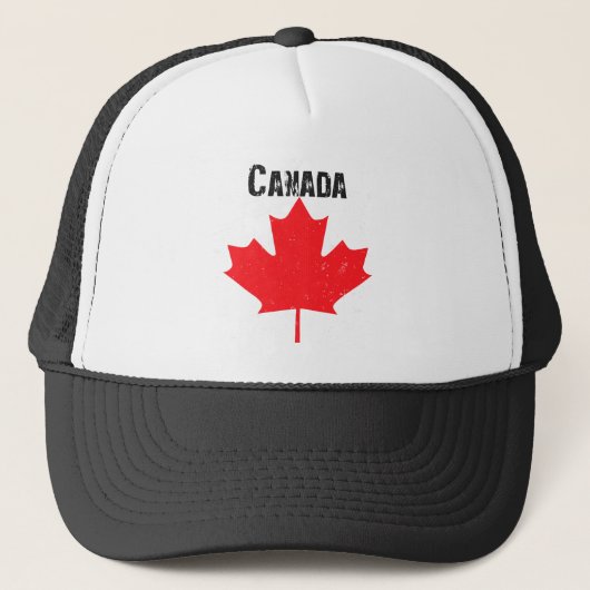 Grungy Canadian Maple Leaf Trucker Pet (Voorkant)