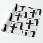 Grungy Christelijk Cross Cadeaupapier (Uitgerold)