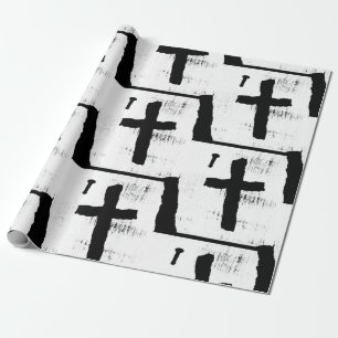 Grungy Christelijk Cross Cadeaupapier