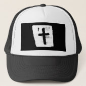 Grungy Christelijk Cross Trucker Pet (Voorkant)