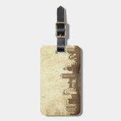 Grungy city background bagagelabel (Voorkant verticaal)