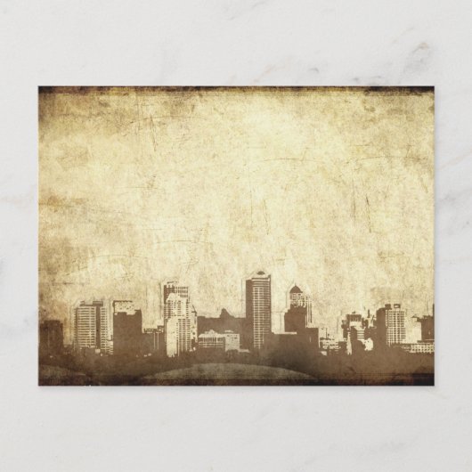 Grungy city background briefkaart (Voorkant)