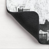 Grungy city background in zwart-wit muismat (Hoek)