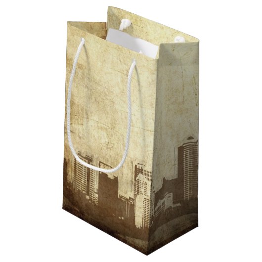 Grungy city background klein cadeauzakje (Achterkant Gekanteld)