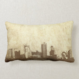 Grungy city background kussen