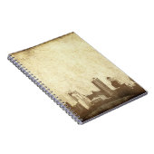Grungy city background notitieboek (Rechterzijde)