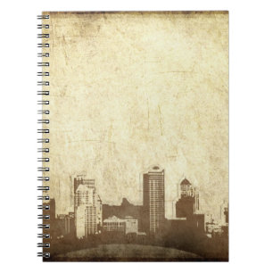 Grungy city background notitieboek