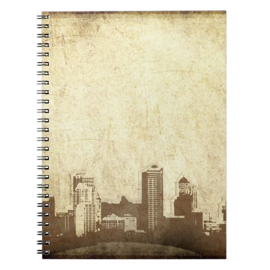 Grungy city background notitieboek (Voorkant)