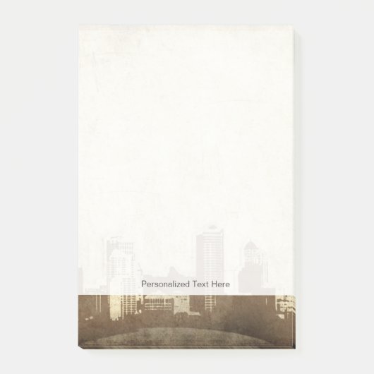 Grungy city background post-it® notes (Voorkant)