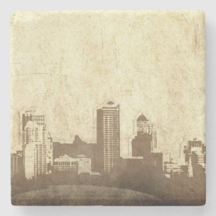 Grungy city background stenen onderzetter