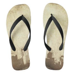 Grungy city background teenslippers