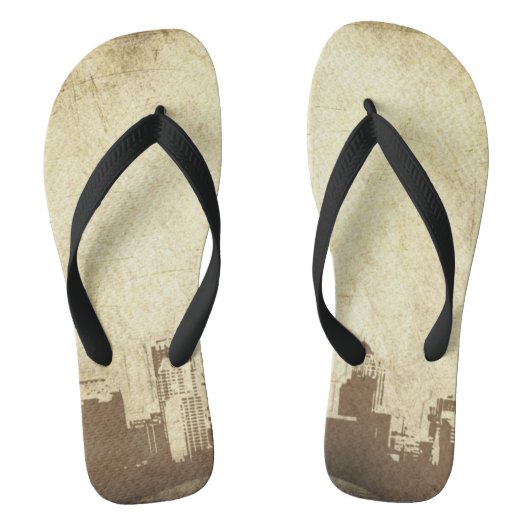 Grungy city background teenslippers (Voetbed)