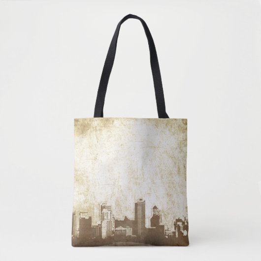 Grungy city background tote bag (Voorkant)
