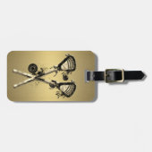 Grungy & Cool Lacrosse Custom Bagagelabel (Voorkant horizontaal)