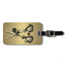 Grungy & Cool Lacrosse Custom Bagagelabel