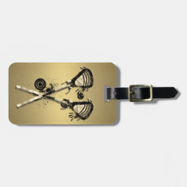 Grungy & Cool Lacrosse Custom Bagagelabel